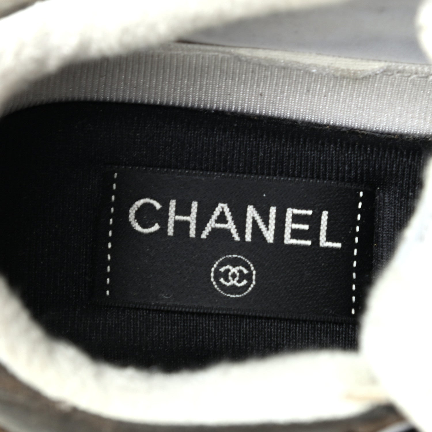 Chanel Fabric Calfskin Suede CC Sneakers 39.5 Khaki 6 of 7
