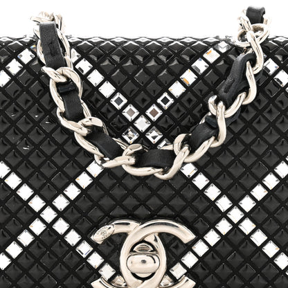 Chanel Lambskin Crystal Quilted Mini Chain Belt Bag Black 8 of 11