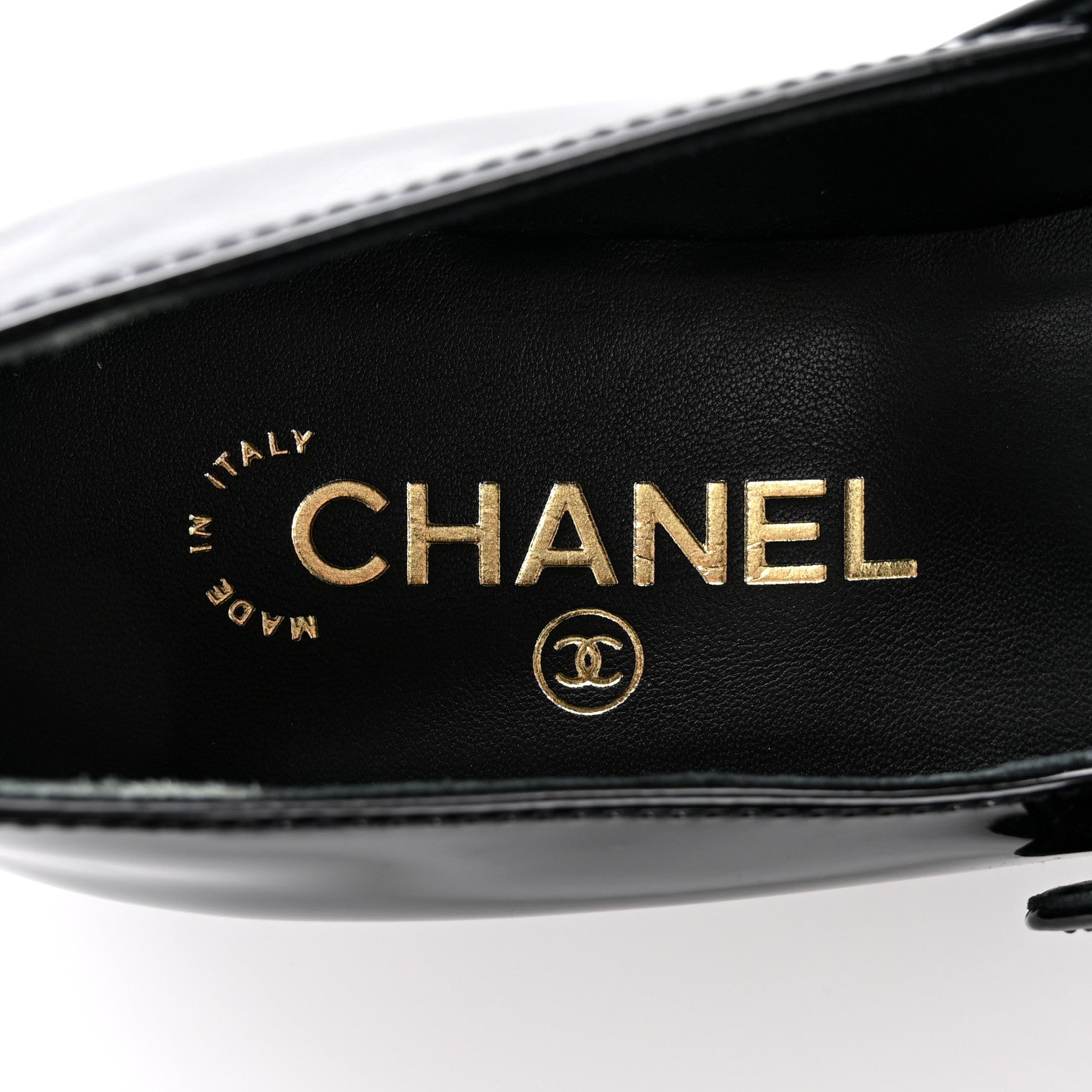 Chanel Patent Calfskin Mary Janes Flats 37 Black 7 of 10