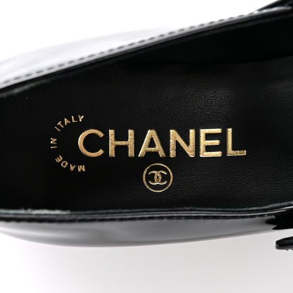 Chanel Patent Calfskin Mary Janes Flats 37 Black 7 of 10