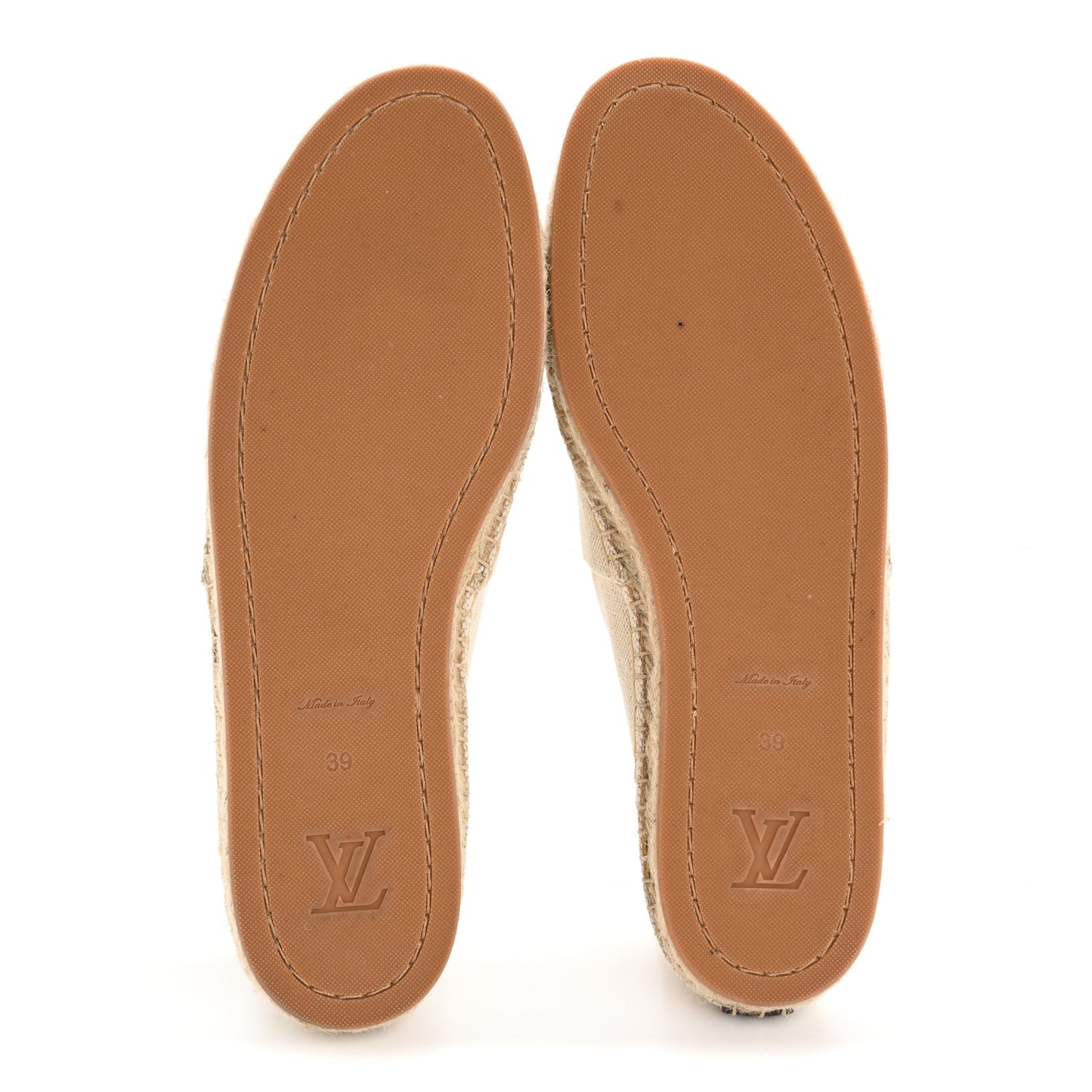 Canvas Seashore Espadrille Flats 39 Ecru