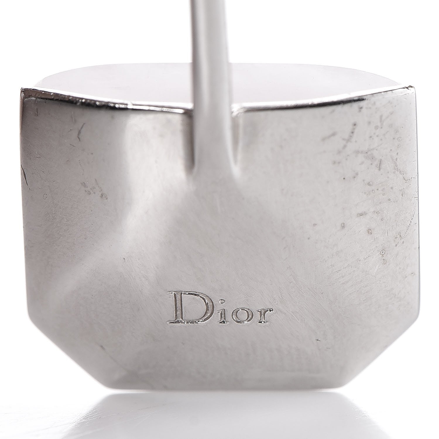 Christian Dior Rose Quartz Crystal Set Earrings Silver 4 of 5