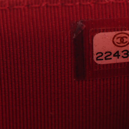 Chanel Caviar Chevron Quilted Wallet On Chain WOC Dark Red 7 of 11