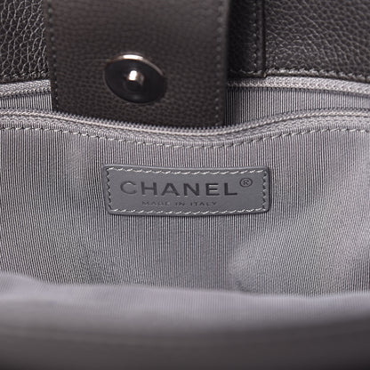 Chanel Calfskin Cerf Executive Shopper Tote Dark Grey 7 of 17