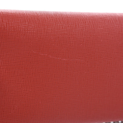 Fendi Vitello Elite Flowerland Continental Wallet On Chain Red 8 of 8