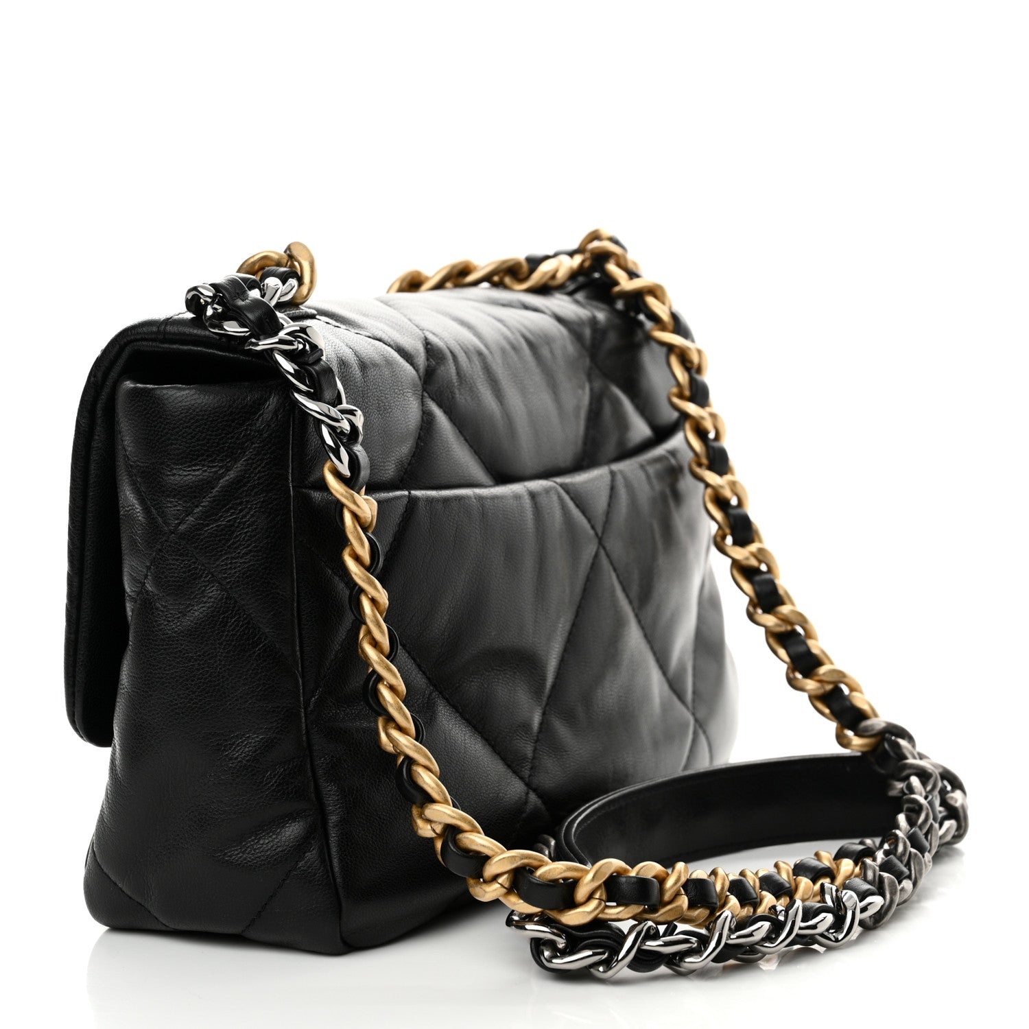 Chanel Lambskin Quilted Medium Chanel 19 Flap Black 3 of 11