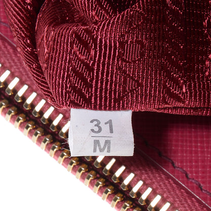 Prada Saffiano Lux Small Double Zip Tote Peonia 7 of 10