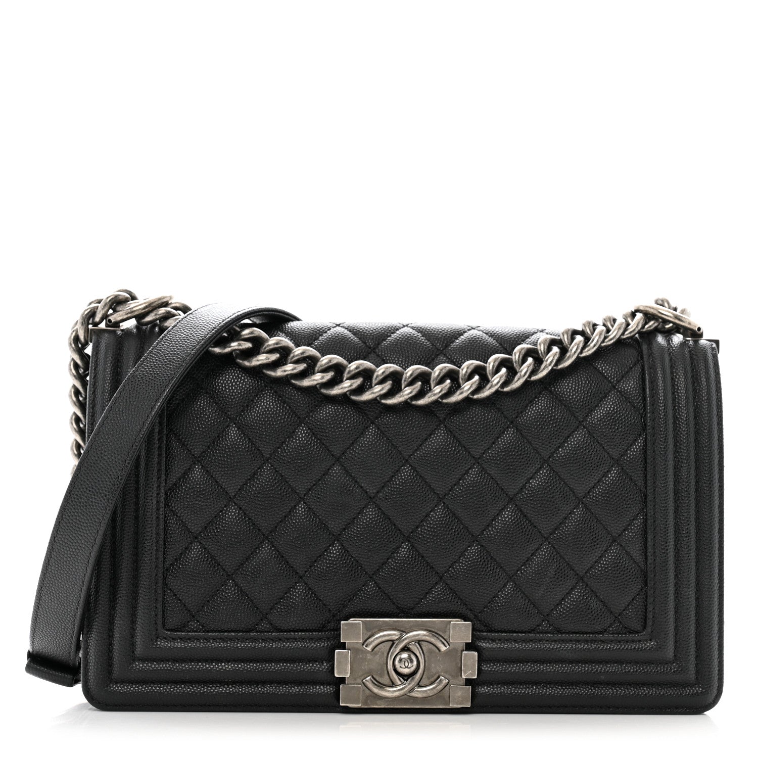 Chanel Caviar Quilted Medium Boy Flap Black 1 of 13