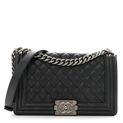 Chanel Caviar Quilted Medium Boy Flap Black 1 of 13