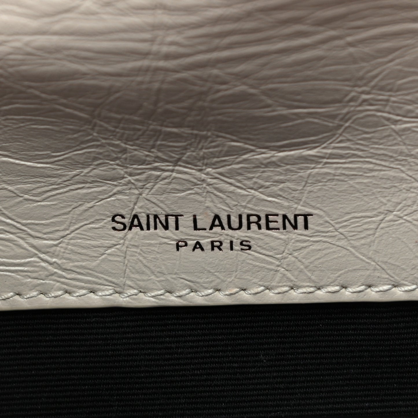 Crinkled Calfskin Matelasse Monogram Baby Niki Chain Satchel Ivory