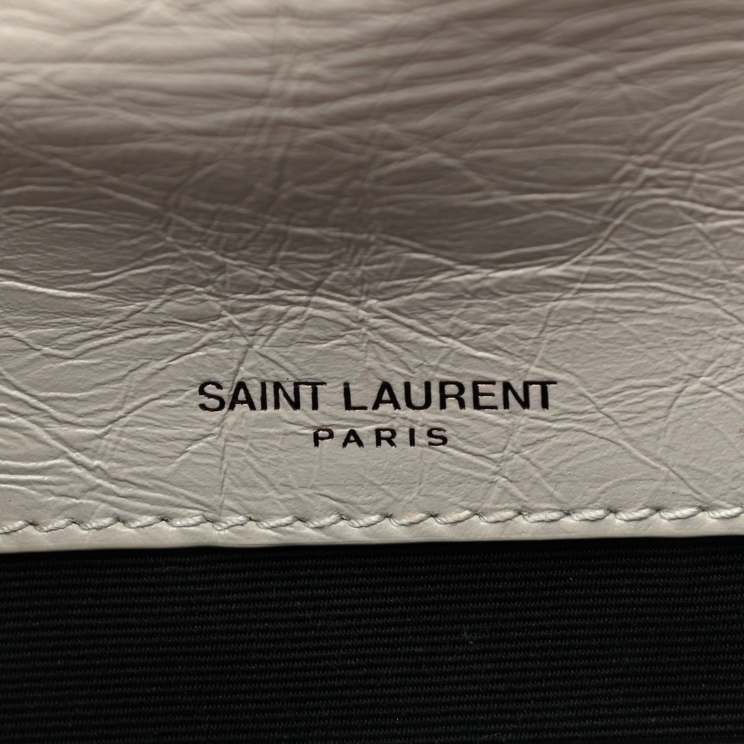 Saint Laurent Crinkled Calfskin Matelasse Monogram Baby Niki Chain Satchel Ivory 6 of 11