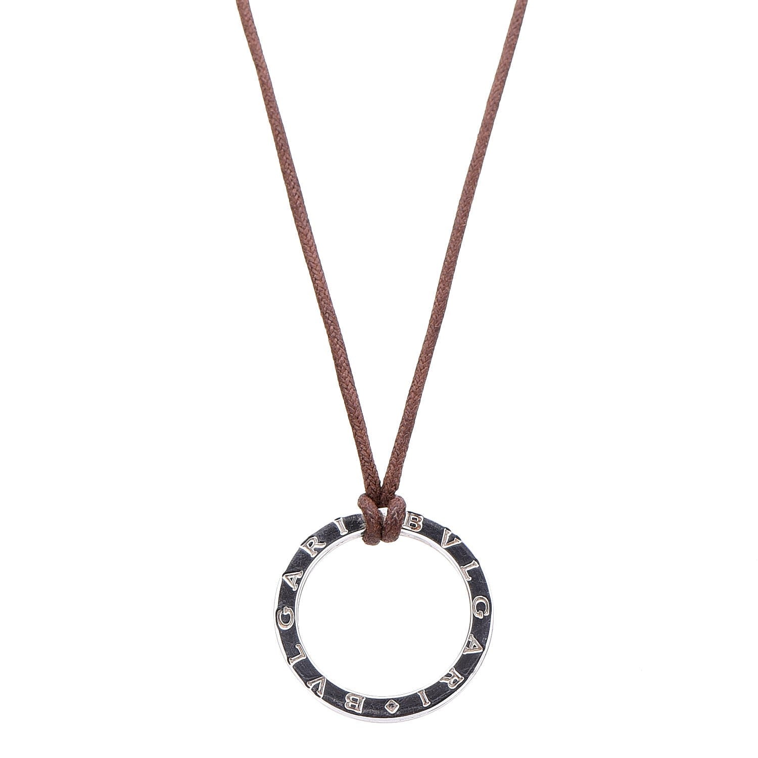 Bulgari Sterling Silver BVLGARI BVLGARI Pendant Necklace 1 of 5