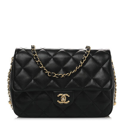 Chanel Lambskin Quilted CC Medium Dynasty Flap Black 1 of 10