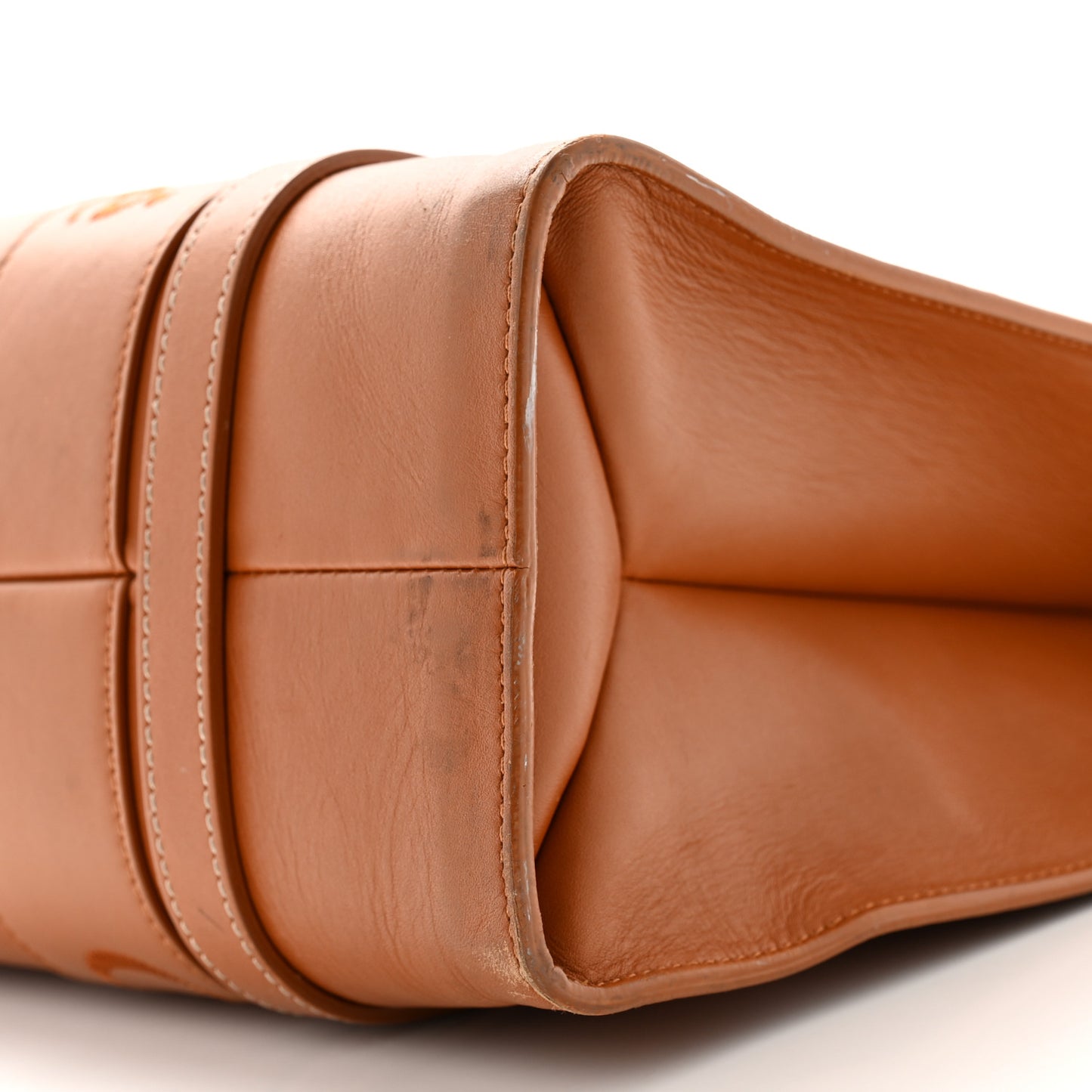 Calfskin Medium Woody Tote Caramel