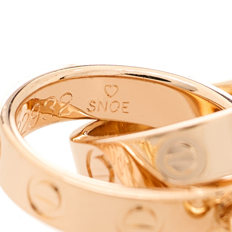 18K Pink Gold Interlocking LOVE Necklace