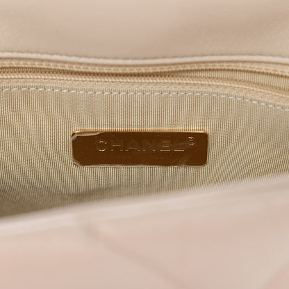 Chanel Goatskin Quilted Medium 19 Flap Light Beige 5 of 10