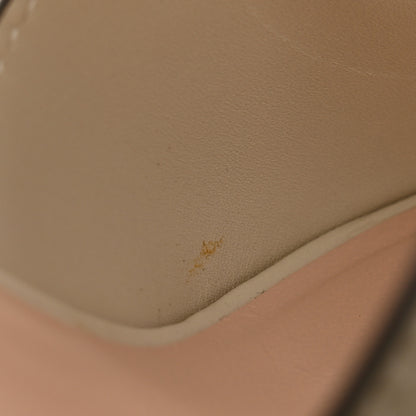 Gucci Cosmos Softy Calfskin Wooden Interlocking G Cut-Out 30/120mm Platform Sandals 37 Mystic White 9 of 10