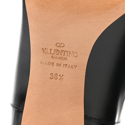 Valentino Garavani Calfskin Knee High Kitten Heel Boots 38.5 Black 6 of 7