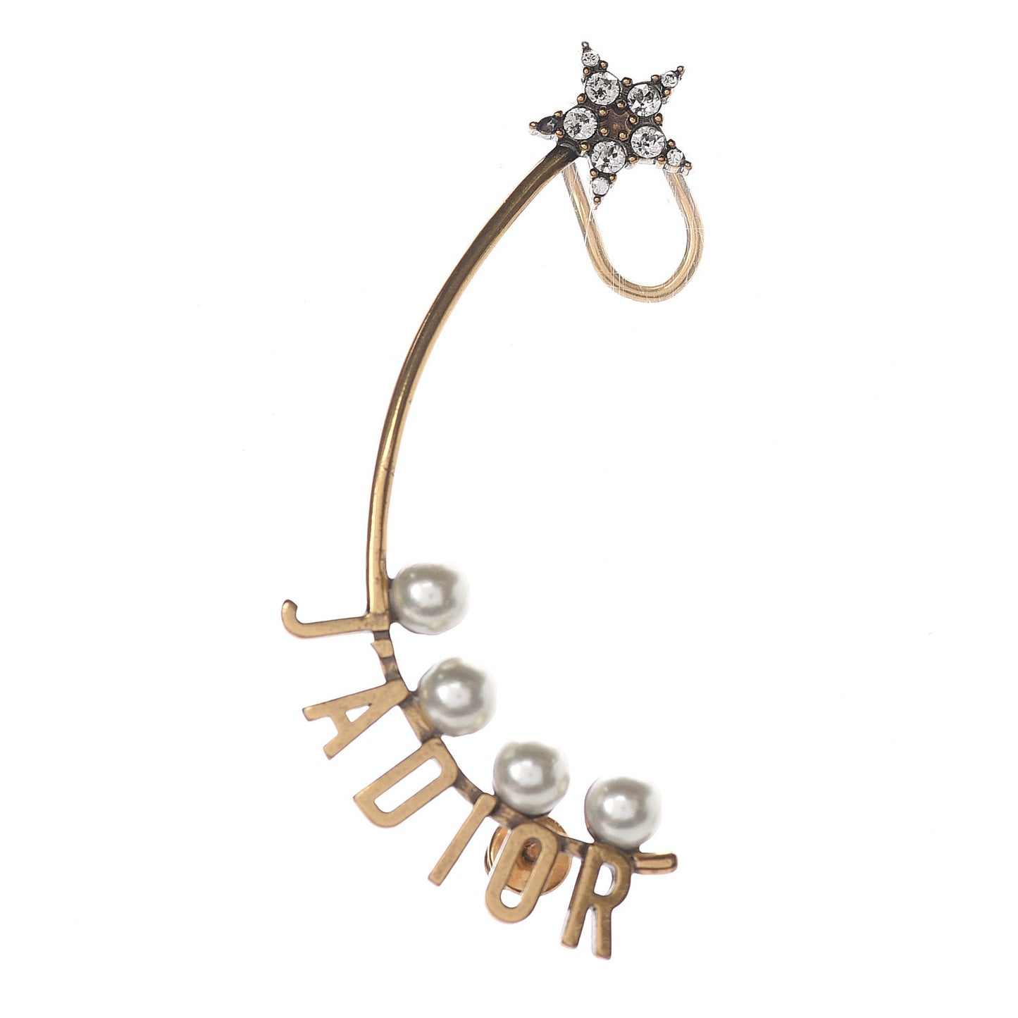 Pearl Crystal J'Adior Earring Gold