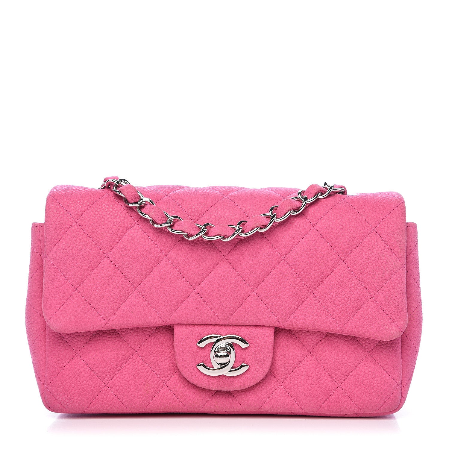 Chanel Iridescent Caviar Quilted Mini Rectangular Flap Pink 1 of 15
