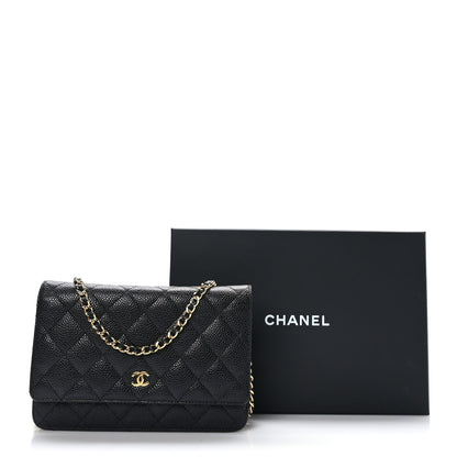 Chanel Caviar Quilted Wallet on Chain WOC Black 11 of 11
