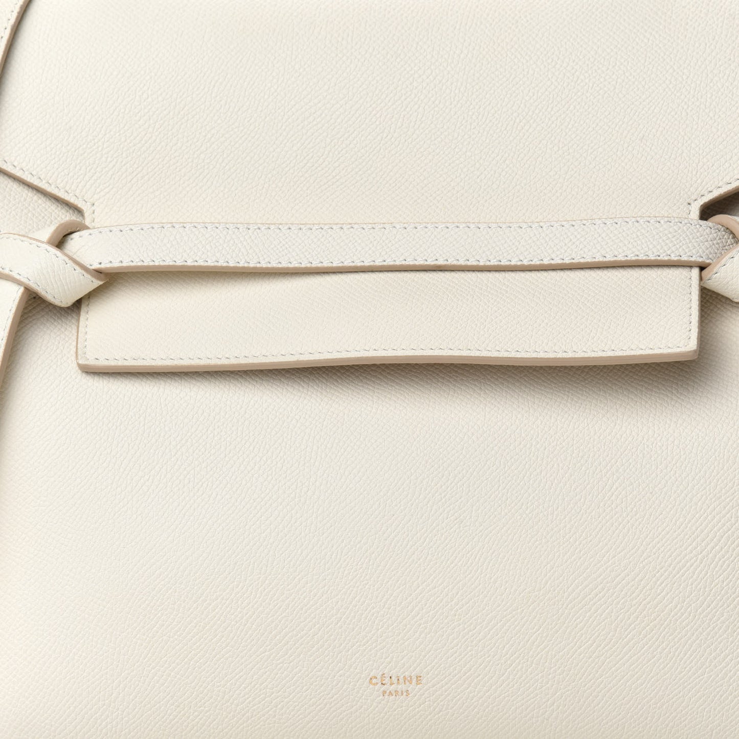 Grained Calfskin Mini Belt Bag White