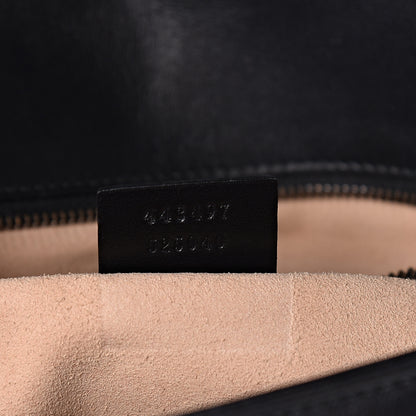 Gucci Calfskin Matelasse Small GG Marmont Shoulder Bag Black 7 of 18