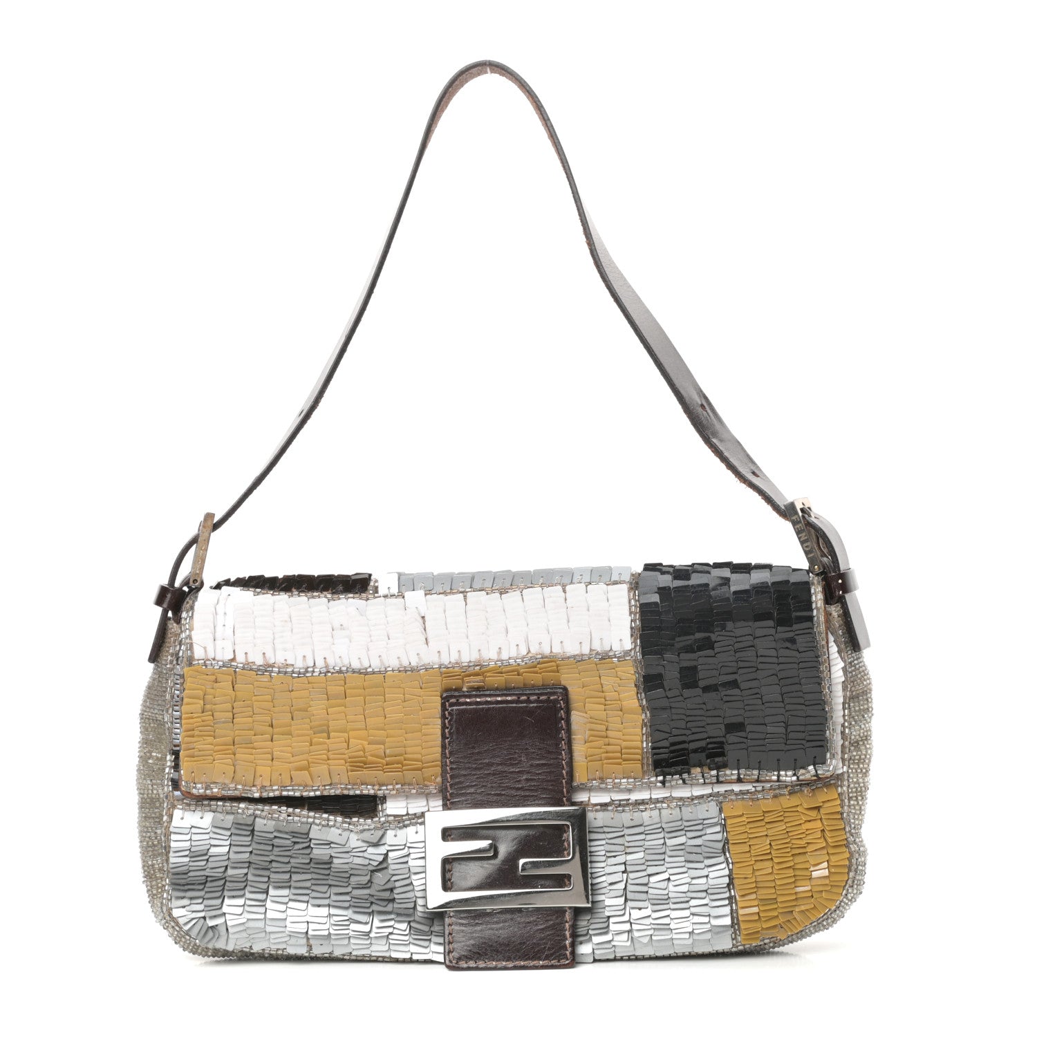 Fendi Sequin Paillettes Beaded Baguette Multicolor 1 of 10