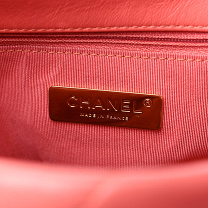 Chanel Goatskin Quilted Medium Chanel 19 Flap Coral 6 of 10