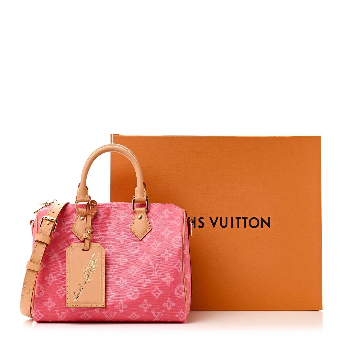 Monogram Origine Speedy Bandouliere 25 Rose Ruban