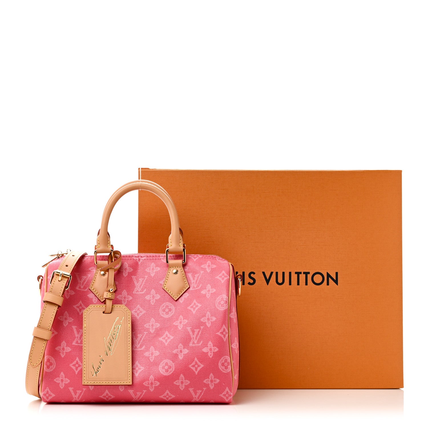 Louis Vuitton Monogram Origine Speedy Bandouliere 25 Rose Ruban 10 of 10