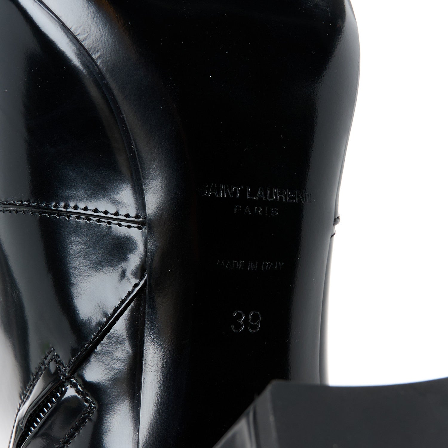 Saint Laurent Vitello Marilyn Betty 70 Ankle Zip Boots 39 Black 7 of 9