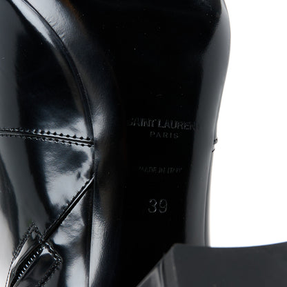 Saint Laurent Vitello Marilyn Betty 70 Ankle Zip Boots 39 Black 7 of 9