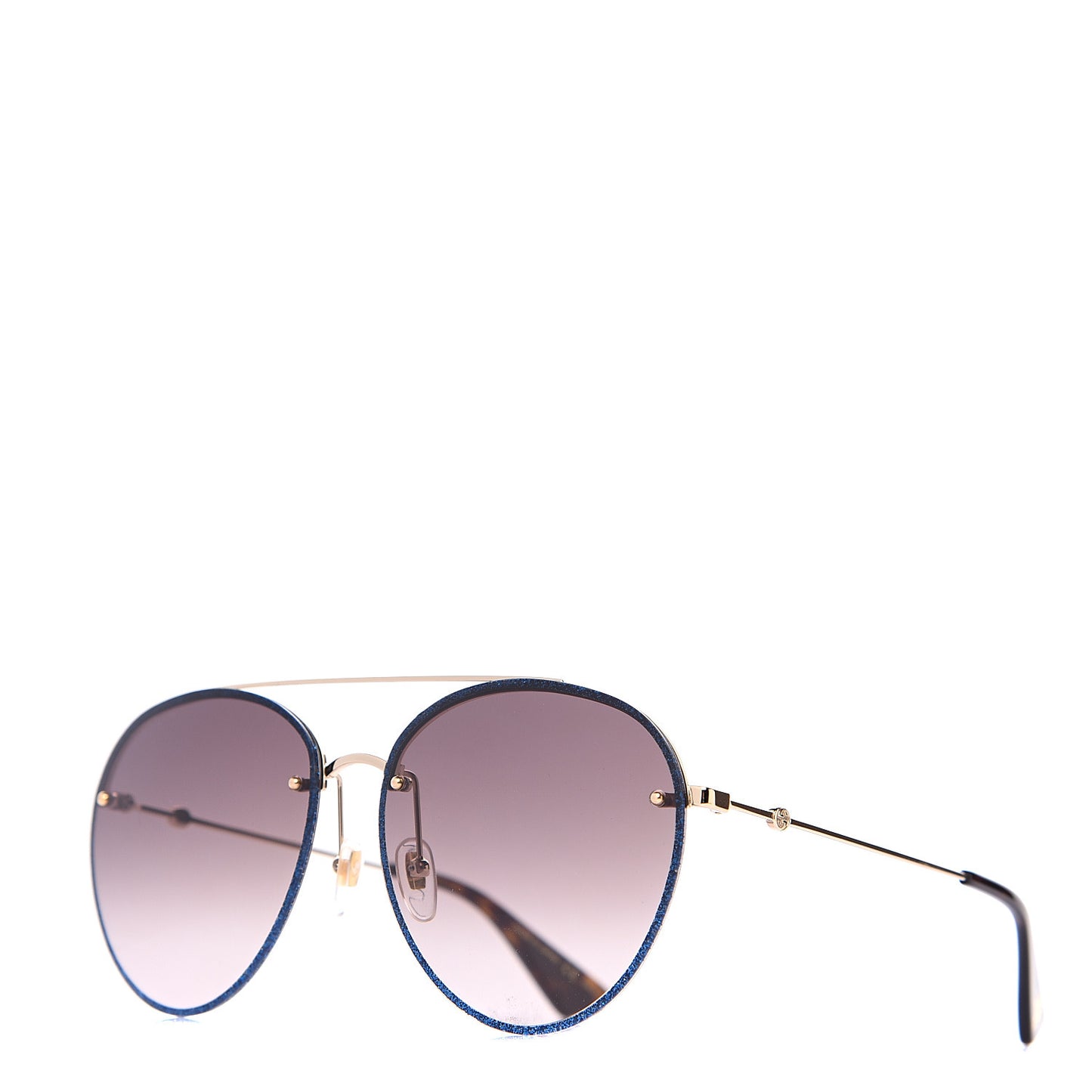 Glitter Aviator Sunglasses GG0351S Blue