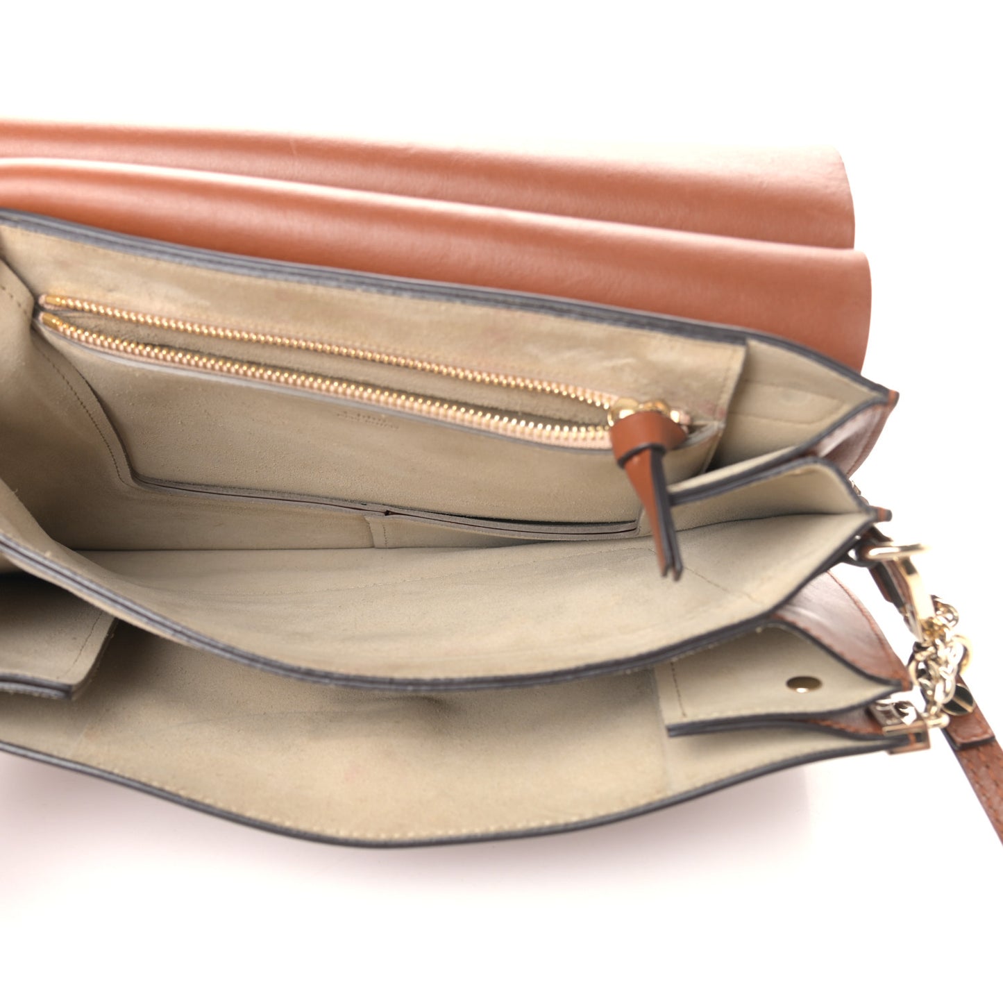 Suede Calfskin Medium Faye Shoulder Bag Tobacco