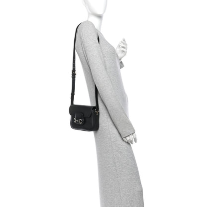 Gucci Arabella Calfskin Horsebit 1955 Soft Small Shoulder Bag Black 2 of 10