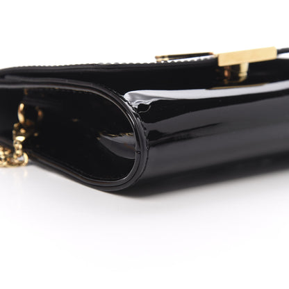 Louis Vuitton Patent Louise PM Chain Clutch Black 9 of 12