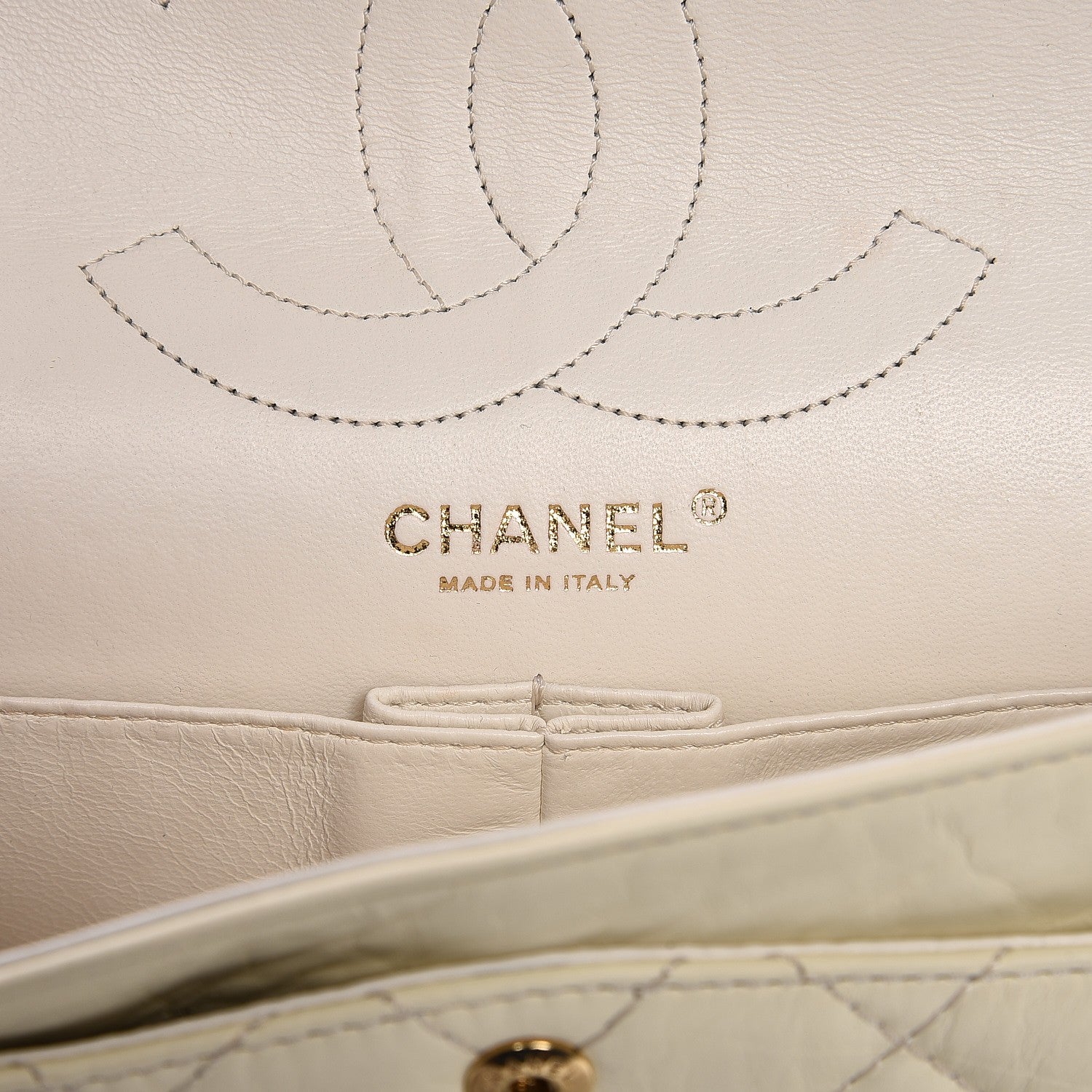 Chanel Aged Calfskin Quilted 2.55 Reissue 226 Flap Ivory 6 of 11