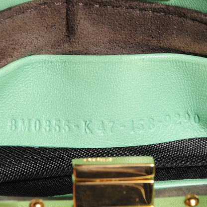 Fendi Shiny Nappa Micro Peekaboo Iconic Satchel Verde Acqua 3 of 12