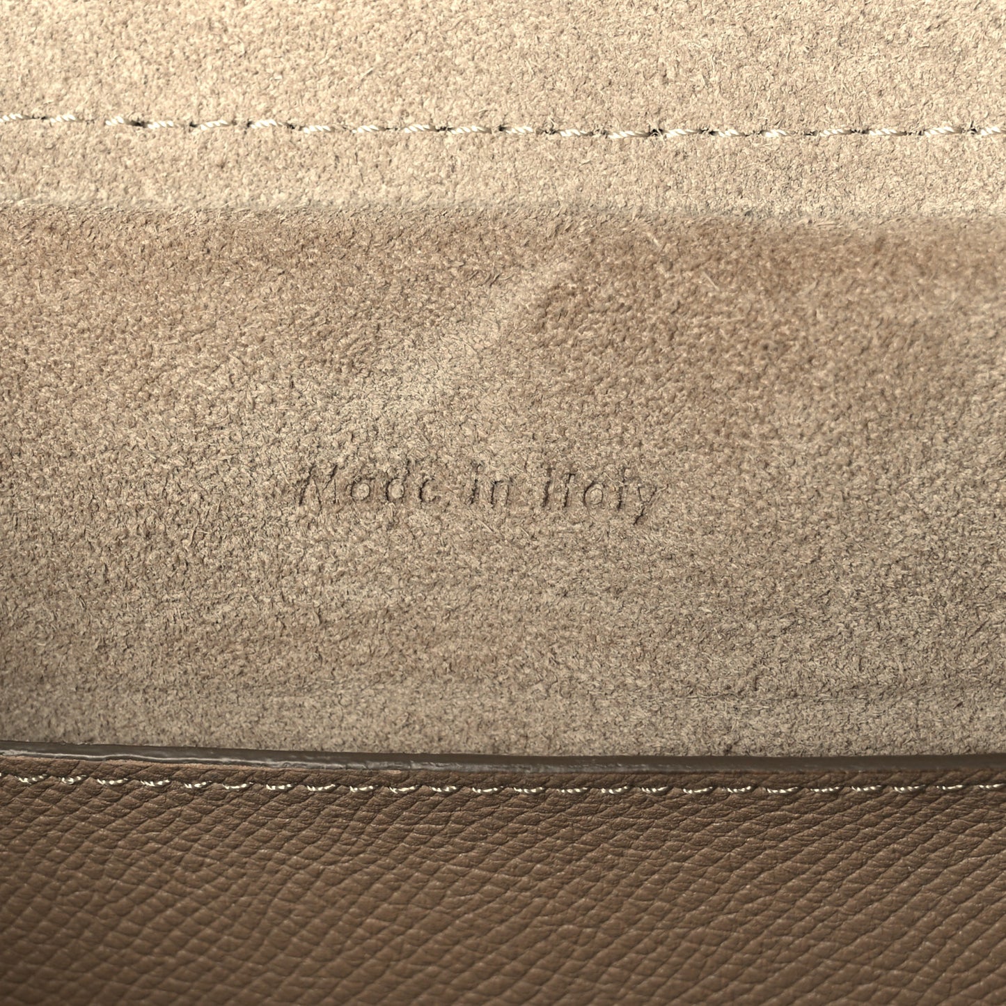 Grained Calfskin Micro Belt Bag Light Taupe