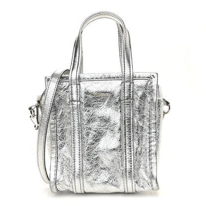 Balenciaga Metallic Calfskin XXS Bazar Shopper Tote Silver Hardware 1 of 12