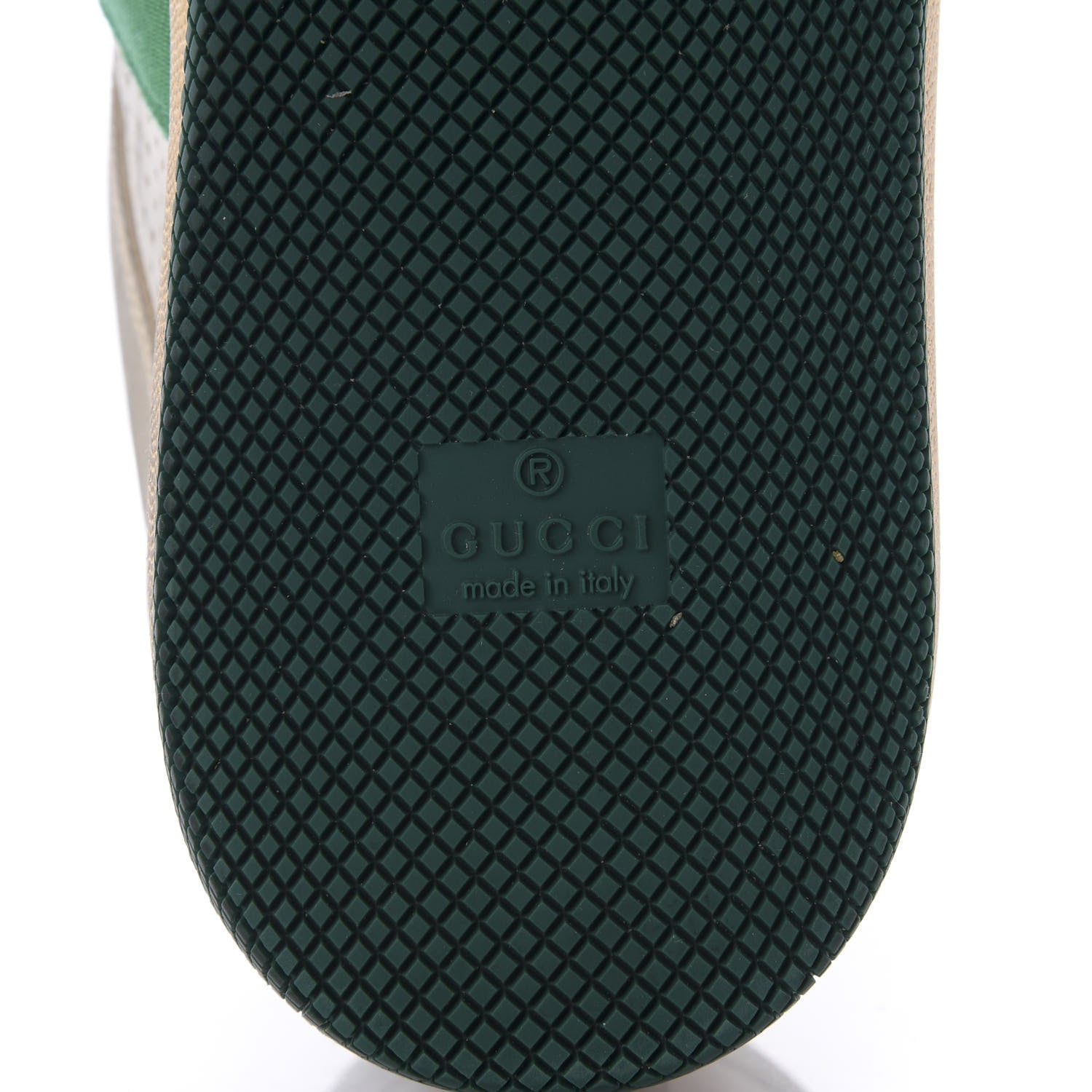 Gucci Nubuck Calfskin Web Removable Crystals Mens Screener Sneakers 8.5 Dusty Milk New Mystic White 7 of 11