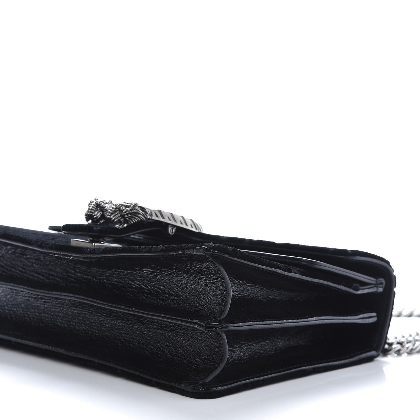 Velvet GG Monogram Small Dionysus Shoulder Bag Black
