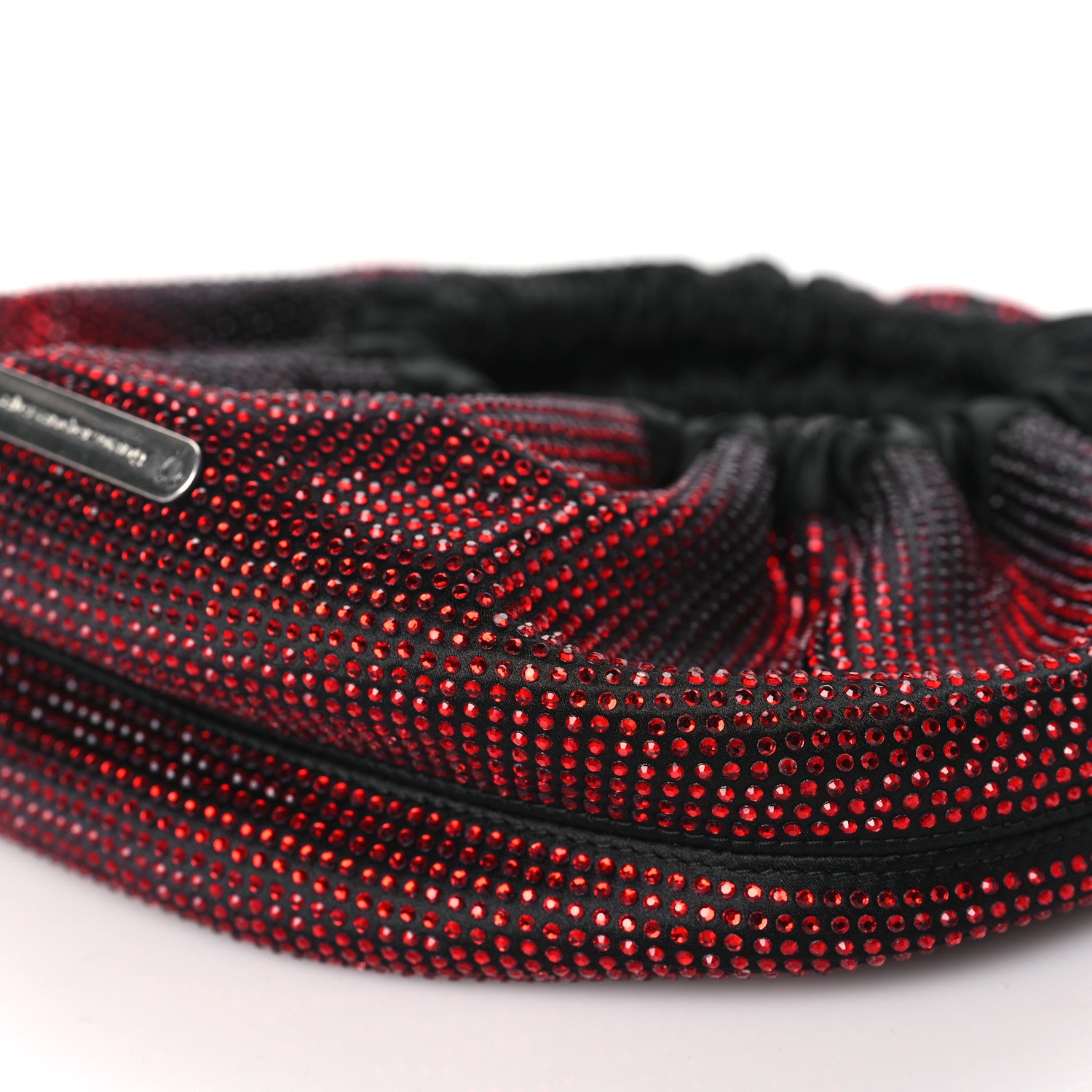 Alexander Wang Crystal Satin Mini Handle Crescent Bag Black Burnt Cherry 9 of 10
