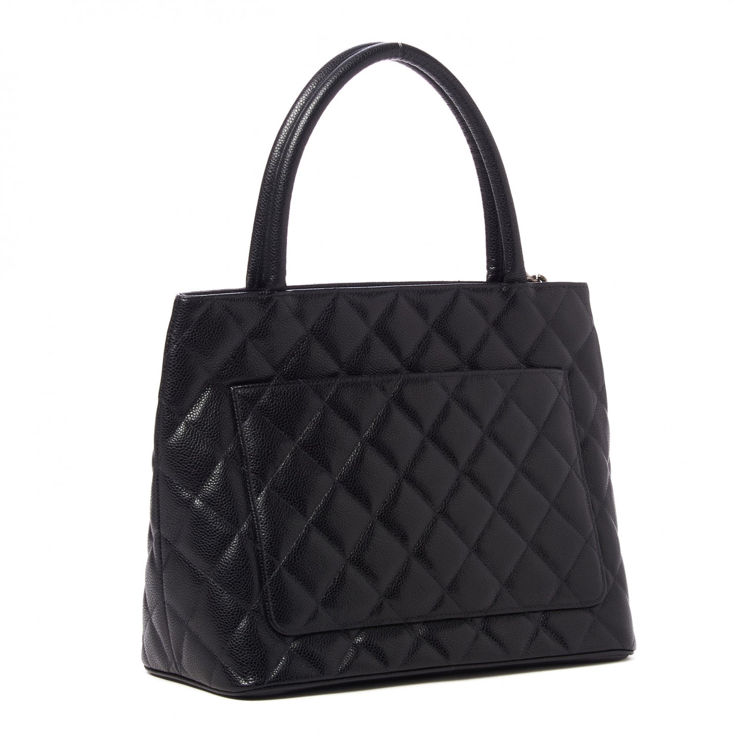 Caviar Quilted Medallion Tote Black