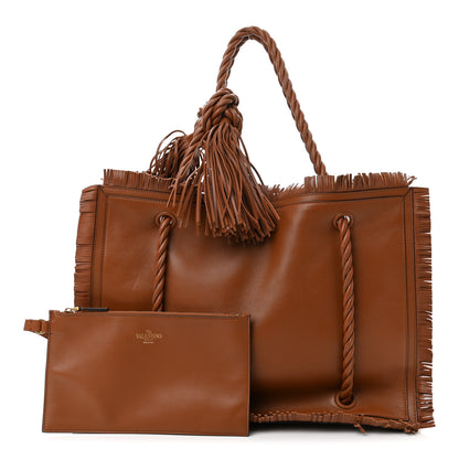 Valentino Garavani Calfskin The Rope Shopper Tan 1 of 11