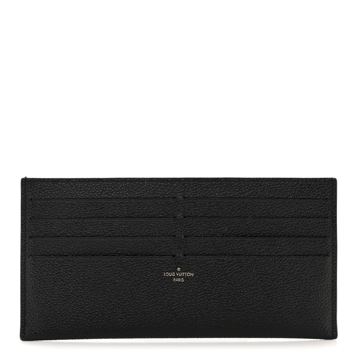 Calfskin Felicie Chain Wallet Card Holder Insert Black