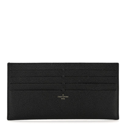Louis Vuitton Calfskin Felicie Chain Wallet Card Holder Insert Black 1 of 7