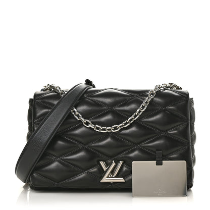Louis Vuitton Lambskin Malletage GO-14 MM Black 1 of 6