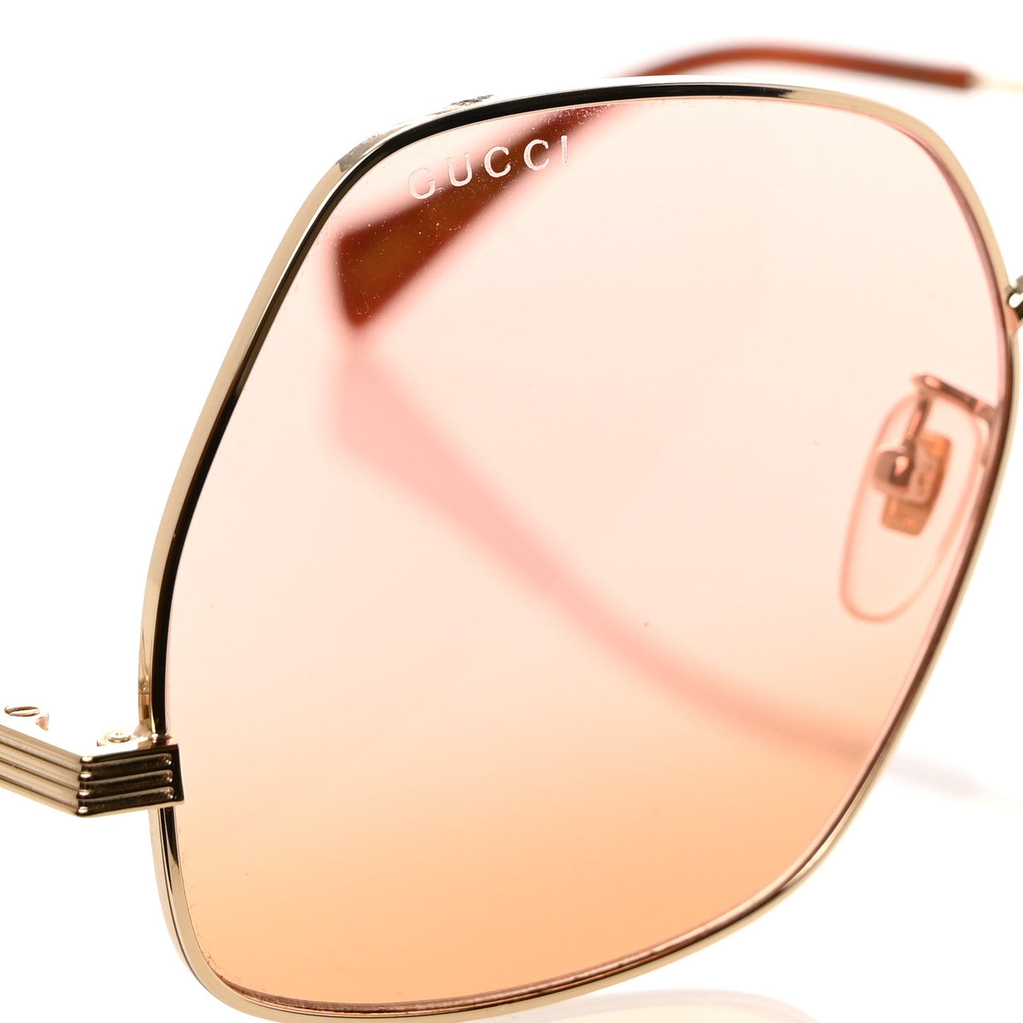 Metal Frame Sunglasses GG0972S Gold Brown